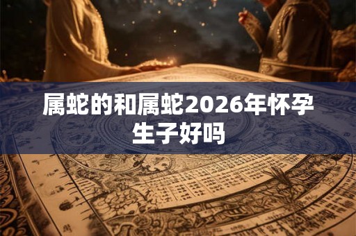 属蛇的和属蛇2026年怀孕生子好吗