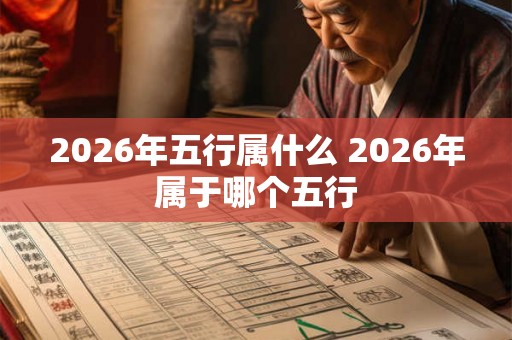 2026年五行属什么 2026年属于哪个五行