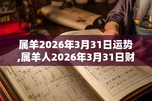 属羊2026年3月31日运势,属羊人2026年3月31日财运,生肖羊2026年3月31日运势 属羊2026年3月31日运势,属羊人2026年3月31日财运,生肖羊2026年3月31日运势