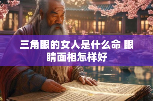 三角眼的女人是什么命 眼睛面相怎样好