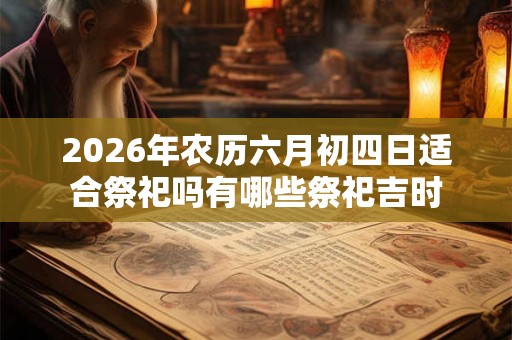 2026年农历六月初四日适合祭祀吗有哪些祭祀吉时