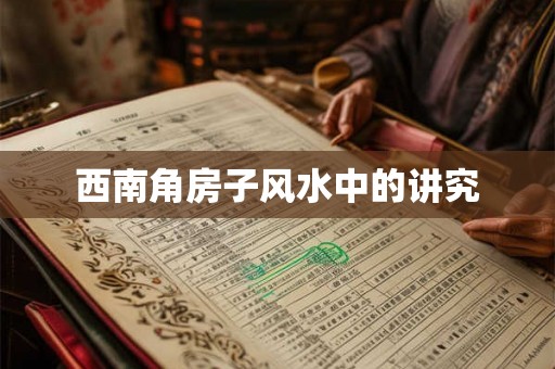 西南角房子风水中的讲究