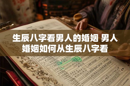 生辰八字看男人的婚姻 男人婚姻如何从生辰八字看 生辰八字看男人的婚姻 男人婚姻如何从生辰八字看