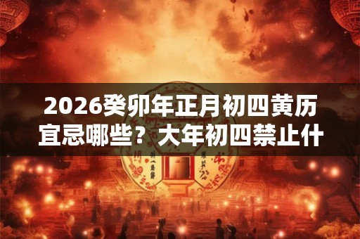 2026癸卯年正月初四黄历宜忌哪些？大年初四禁止什么
