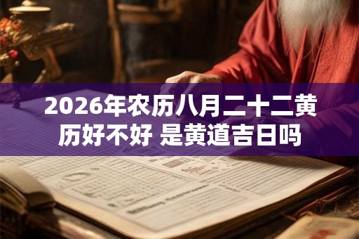 2026年农历八月二十二黄历好不好 是黄道吉日吗 2026年农历八月二十二黄历好不好 是黄道吉日吗