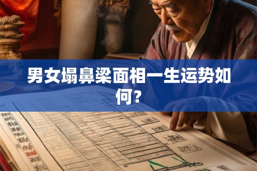 男女塌鼻梁面相一生运势如何？