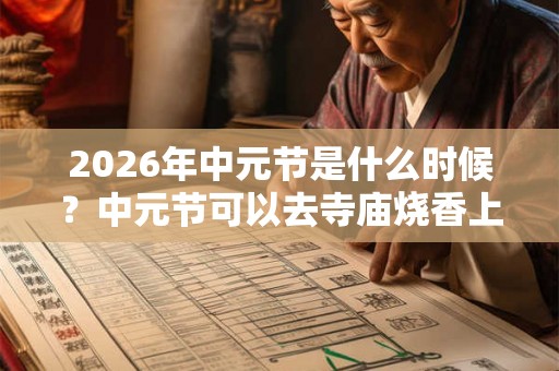 2026年中元节是什么时候？中元节可以去寺庙烧香上香吗？