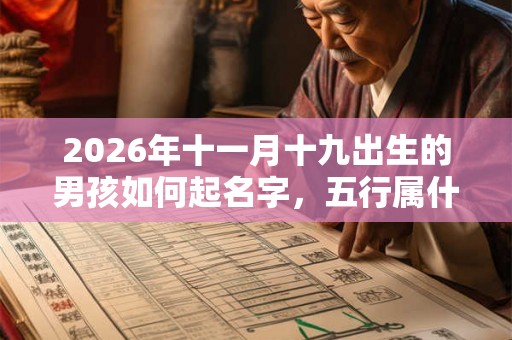 2026年十一月十九出生的男孩如何起名字，五行属什么