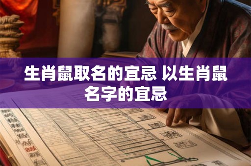 生肖鼠取名的宜忌 以生肖鼠名字的宜忌