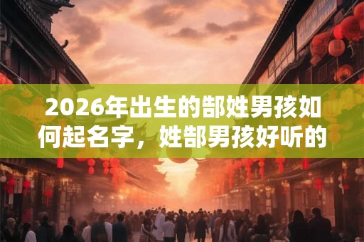 2026年出生的郜姓男孩如何起名字，姓郜男孩好听的名字