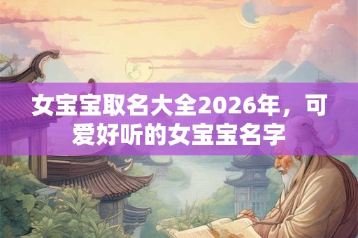 女宝宝取名大全2026年，可爱好听的女宝宝名字