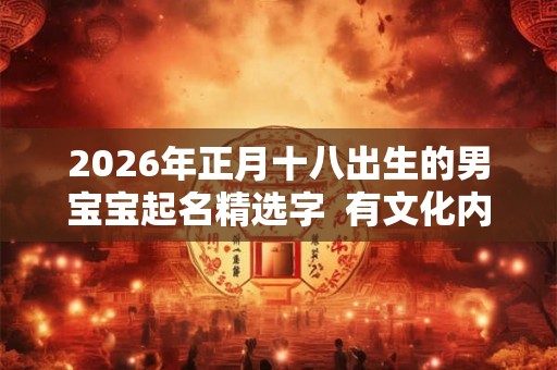 2026年正月十八出生的男宝宝起名精选字 有文化内涵的男宝宝名字 2026年正月十八出生的男宝宝起名精选字 有文化内涵的男宝宝名字