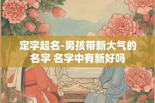 定字起名-男孩带新大气的名字 名字中有新好吗