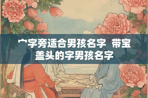 宀字旁适合男孩名字  带宝盖头的字男孩名字