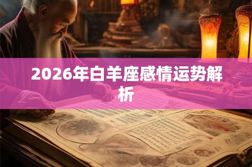 2026年白羊座感情运势解析