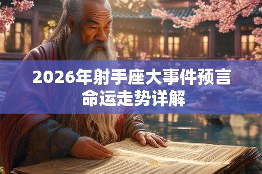2026年射手座大事件预言 命运走势详解 2026年射手座大事件预言 命运走势详解