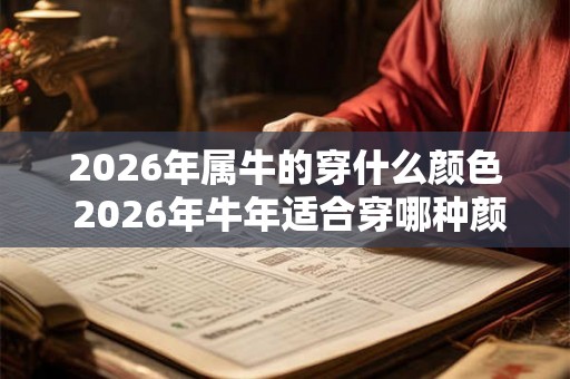 2026年属牛的穿什么颜色 2026年牛年适合穿哪种颜色 2026年属牛的穿什么颜色 2026年牛年适合穿哪种颜色