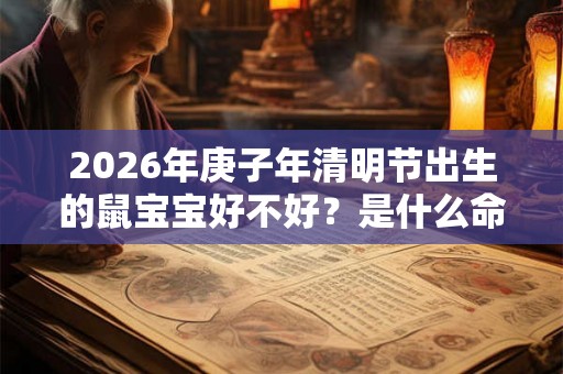 2026年庚子年清明节出生的鼠宝宝好不好？是什么命？