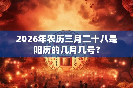 2026年农历三月二十八是阳历的几月几号？