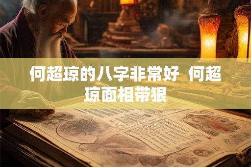 何超琼的八字非常好  何超琼面相带狠