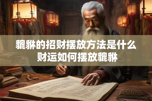 貔貅的招财摆放方法是什么 财运如何摆放貔貅