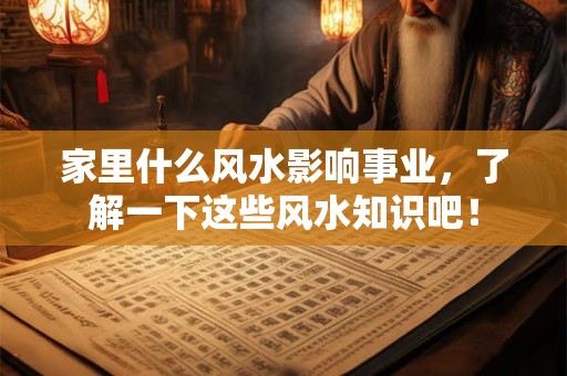 家里什么风水影响事业,了解一下这些风水知识吧! 家里什么风水影响事业,了解一下这些风水知识吧!