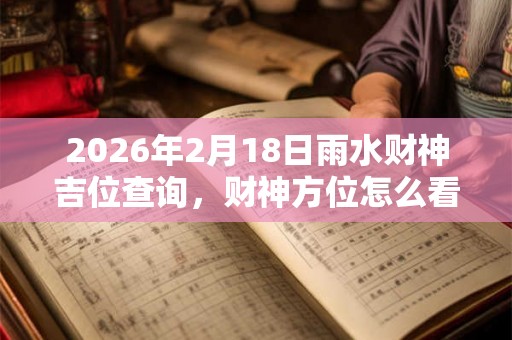 2026年2月18日雨水财神吉位查询，财神方位怎么看？