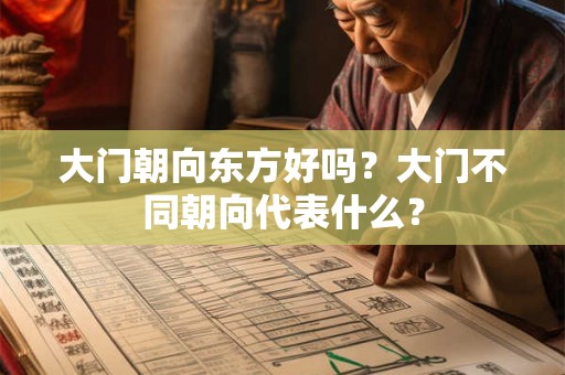 大门朝向东方好吗？大门不同朝向代表什么？