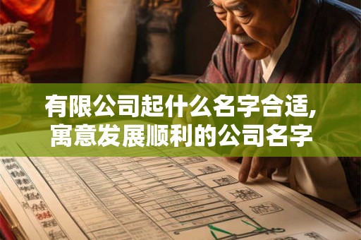 有限公司起什么名字合适,寓意发展顺利的公司名字