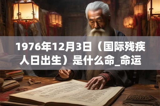 1976年12月3日（国际残疾人日出生）是什么命_命运如何