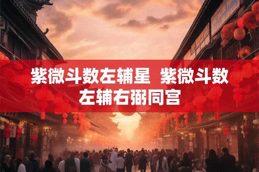 紫微斗数左辅星 紫微斗数左辅右弼同宫 紫微斗数左辅星 紫微斗数左辅右弼同宫