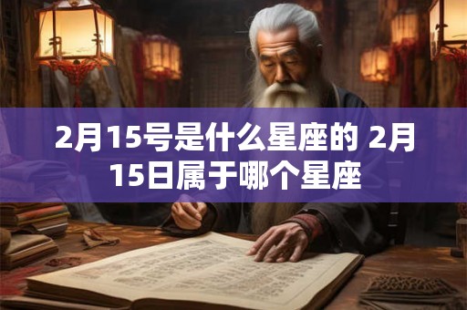 2月15号是什么星座的 2月15日属于哪个星座