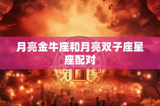 月亮金牛座和月亮双子座星座配对