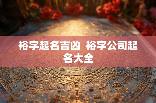 裕字起名吉凶 裕字公司起名大全 裕字起名吉凶 裕字公司起名大全