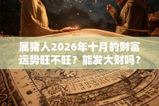 属猪人2026年十月的财富运势旺不旺？能发大财吗？