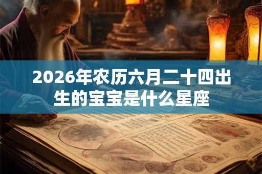2026年农历六月二十四出生的宝宝是什么星座