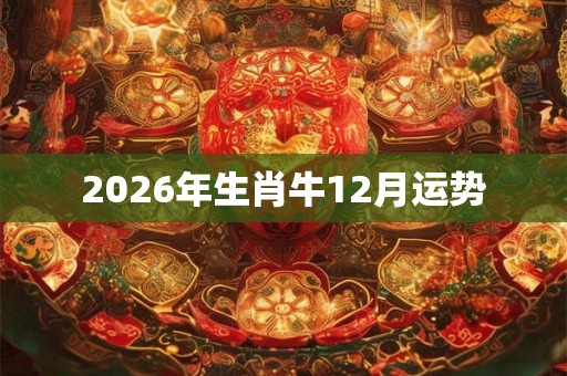 2026年生肖牛12月运势
