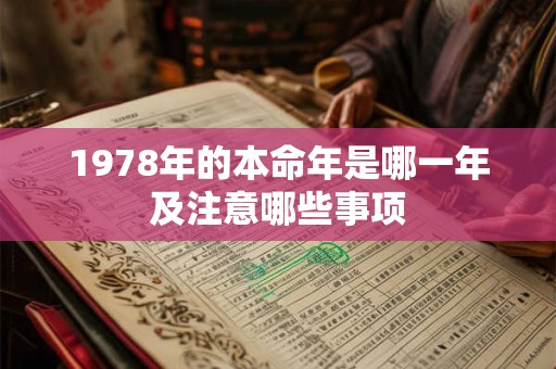 1978年的本命年是哪一年及注意哪些事项