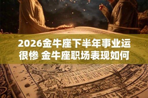 2026金牛座下半年事业运很惨 金牛座职场表现如何