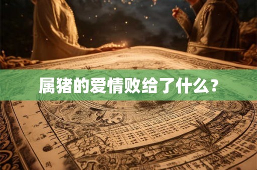 属猪的爱情败给了什么？