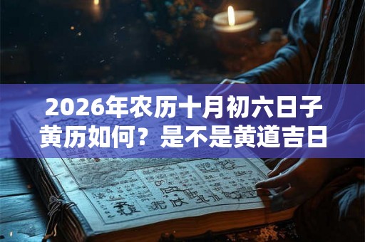 2026年农历十月初六日子黄历如何?是不是黄道吉日? 2026年农历十月初六日子黄历如何?是不是黄道吉日?