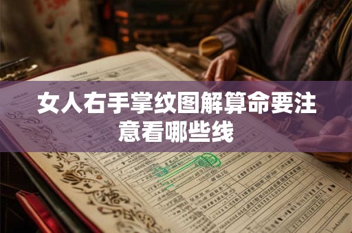 女人右手掌纹图解算命要注意看哪些线