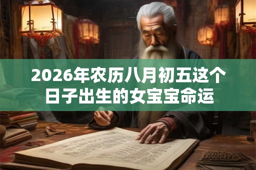 2026年农历八月初五这个日子出生的女宝宝命运