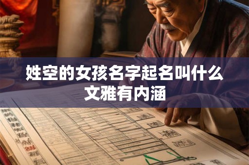 姓空的女孩名字起名叫什么文雅有内涵