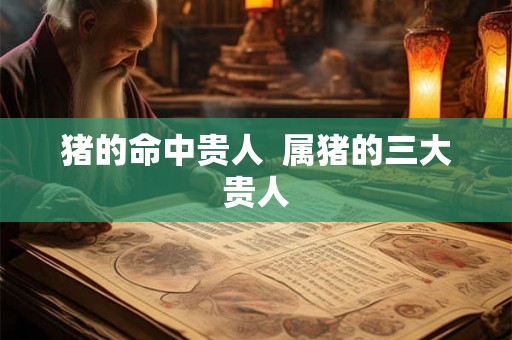 猪的命中贵人  属猪的三大贵人