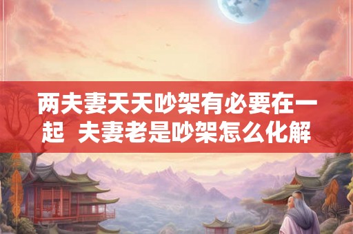 两夫妻天天吵架有必要在一起  夫妻老是吵架怎么化解