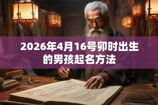 2026年4月16号卯时出生的男孩起名方法