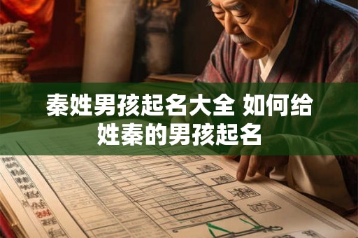 秦姓男孩起名大全 如何给姓秦的男孩起名