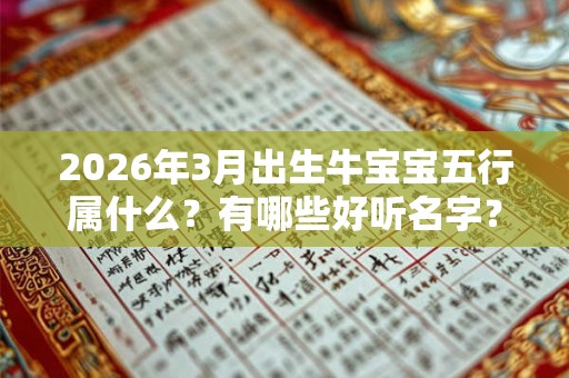 2026年3月出生牛宝宝五行属什么？有哪些好听名字？