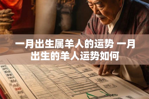 一月出生属羊人的运势 一月出生的羊人运势如何